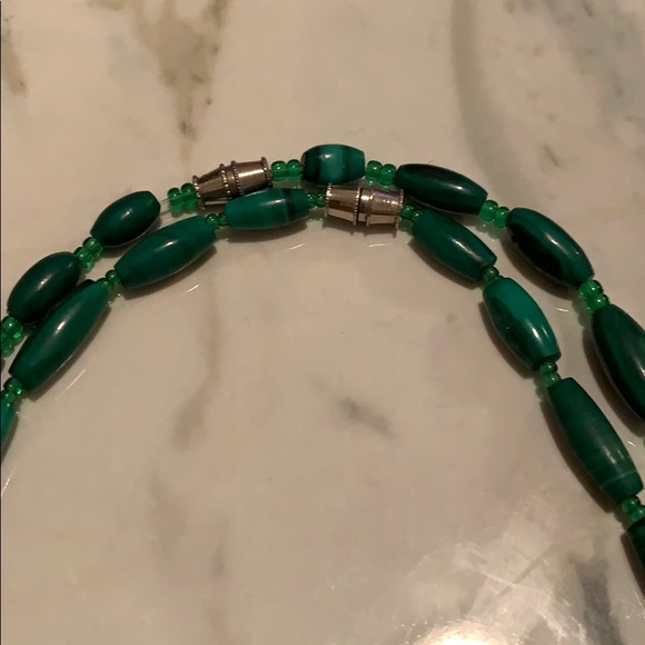 Vintage Green beaded double necklace - Picture 3 of 3
